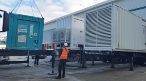 loadbank readying for generator power commissioning